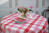 Candy Red & Pink Check Tablecloth