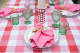 Candy Red & Pink Check Tablecloth