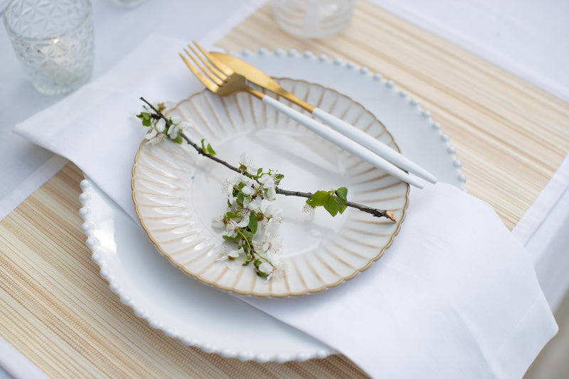 Bamboo Placemat with White Trim