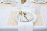 White Linen/Cotton Tablecloth