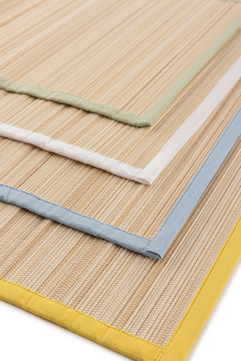Bamboo Placemat with Blue Trim
