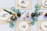White Floral Jacquard Linen/Cotton Tablecloth