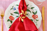 Candy Red Linen/Cotton Napkin (4)