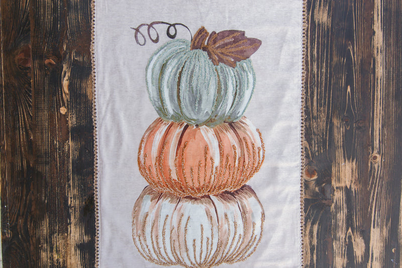 Embroidered Pumpkin Table Runner