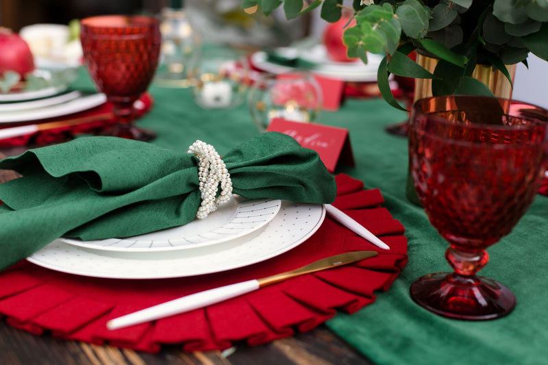 Forest Green Winter Tablescape in a Box