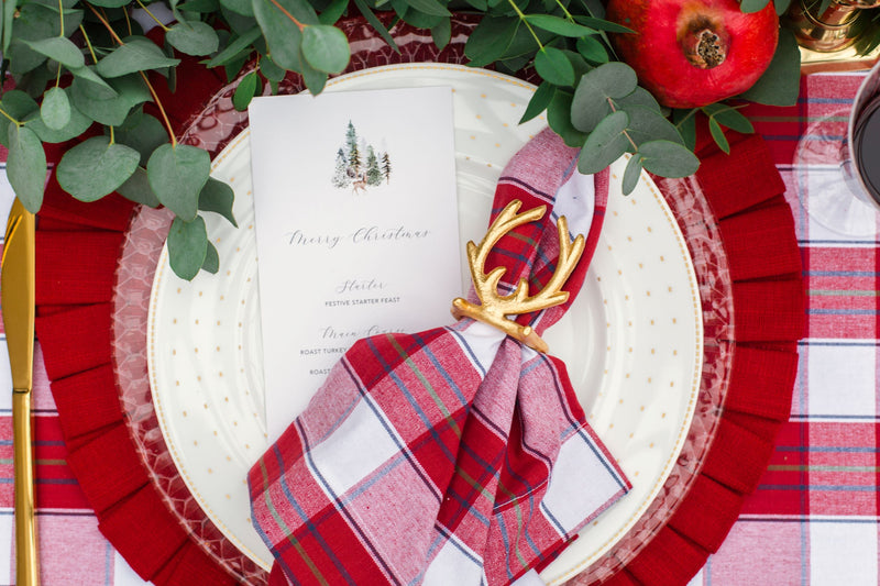 Red Ruffled Placemat