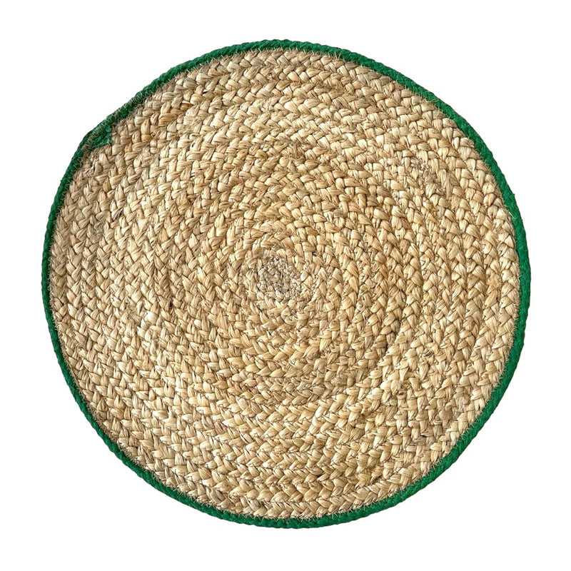 Jute Placemat with Green Border
